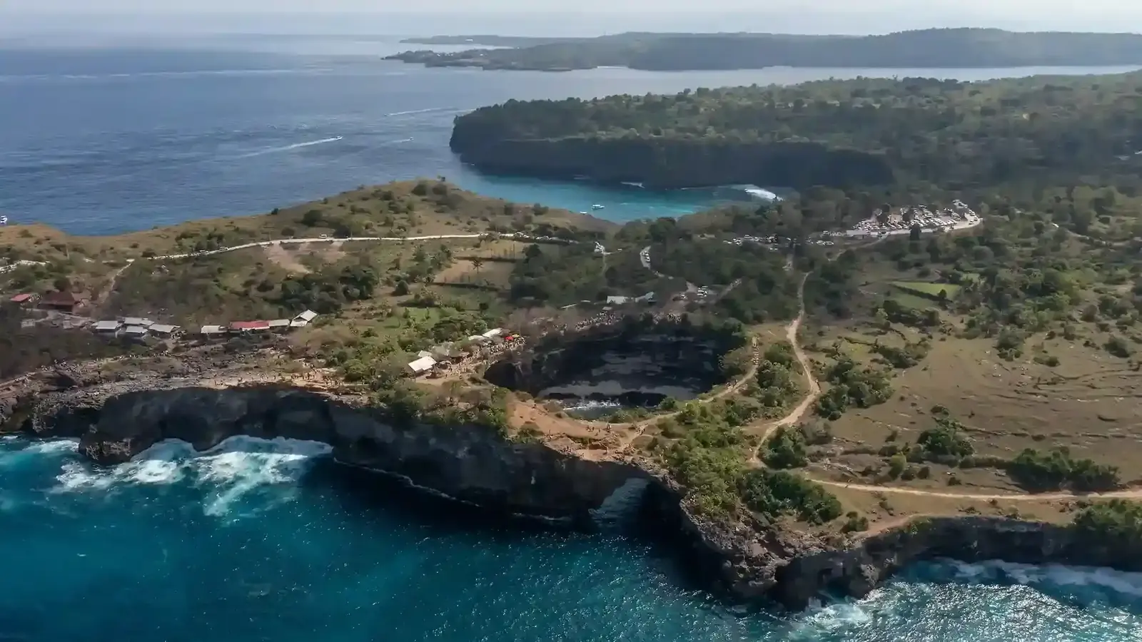 Broken Beach on Nusa Penida from above