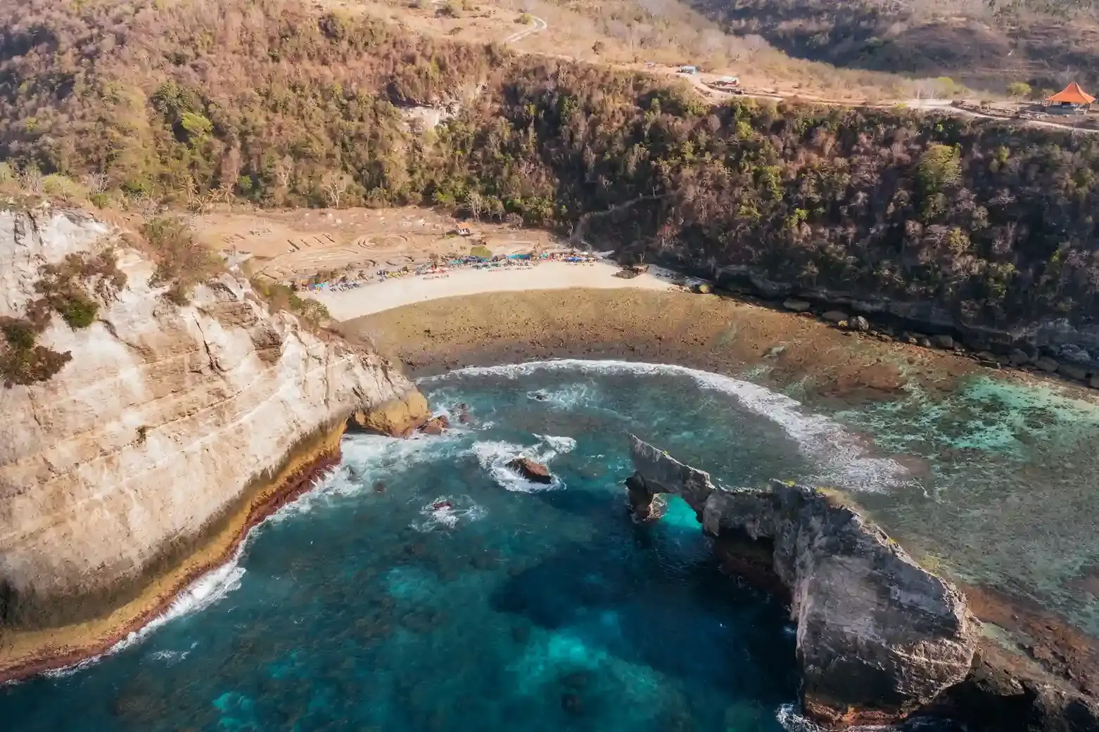 Atuh Beach on Nusa Penida from above