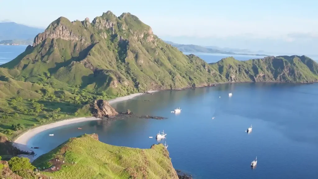 The ridges and bays of Padar Island in Komodo National Park